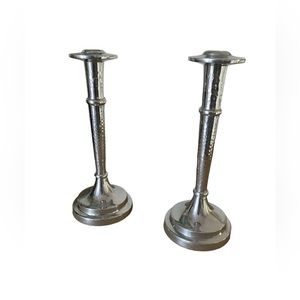 Vintage Godinger Hammered Silver Plate Candle Sticks